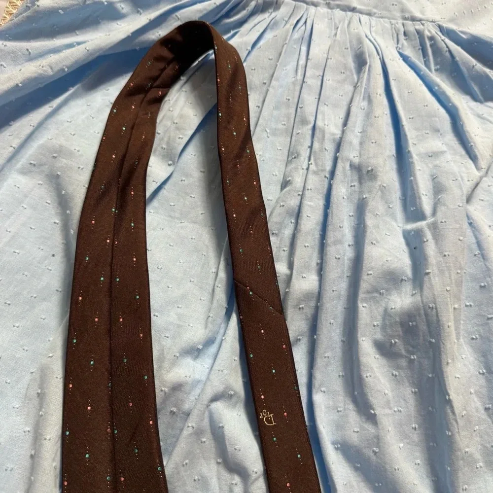 Dior Brown Classic Silk Ties